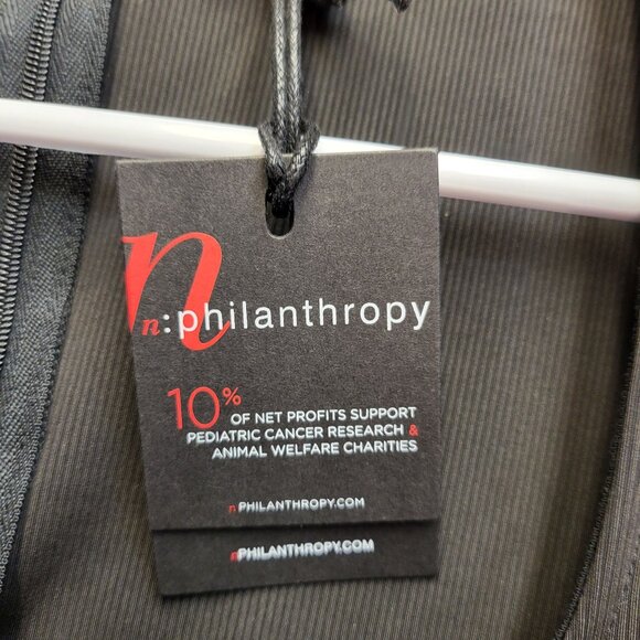 N:Philanthropy Women Casual Top Black Long Sleeve Mock Neck Cutout Ribbed S NWT! - Picture 5 of 15